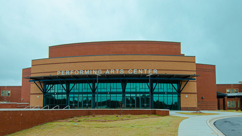 White Knoll High School performing arts center fixed audience seating