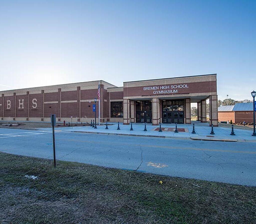 Bremen High School with model 4500 telescoping stands from Irwin ...