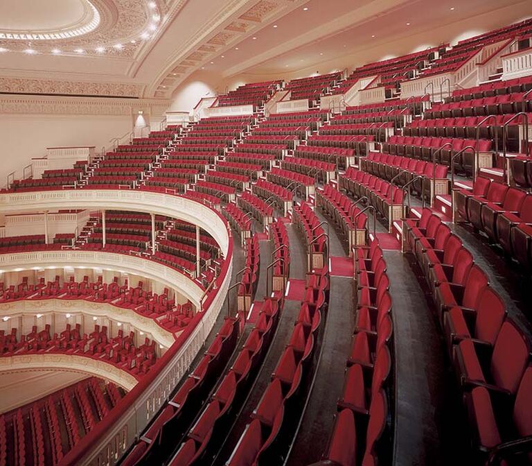 Carnegie Hall with 6.6.04.8 Century PAC fixed audience seating ...