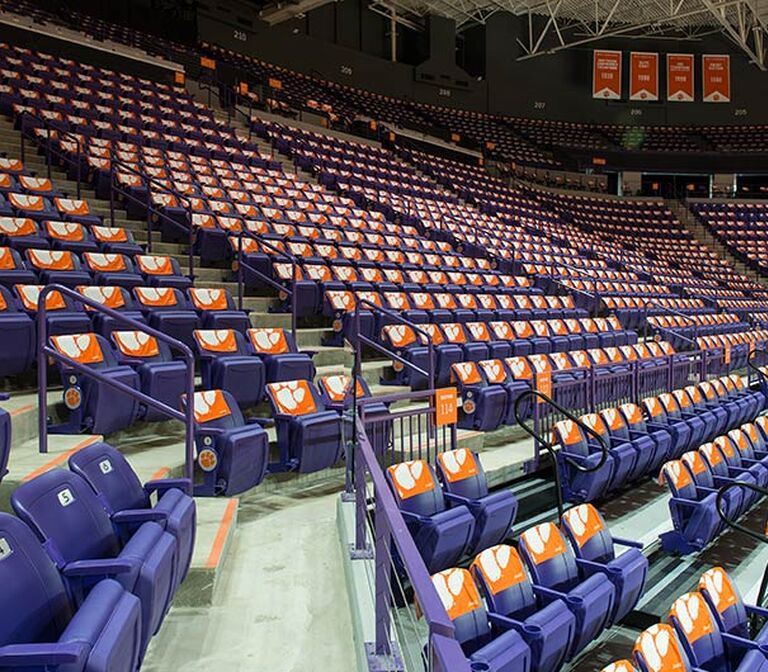 Clemson University Littlejohn Arena with fixed spectator seating and ...