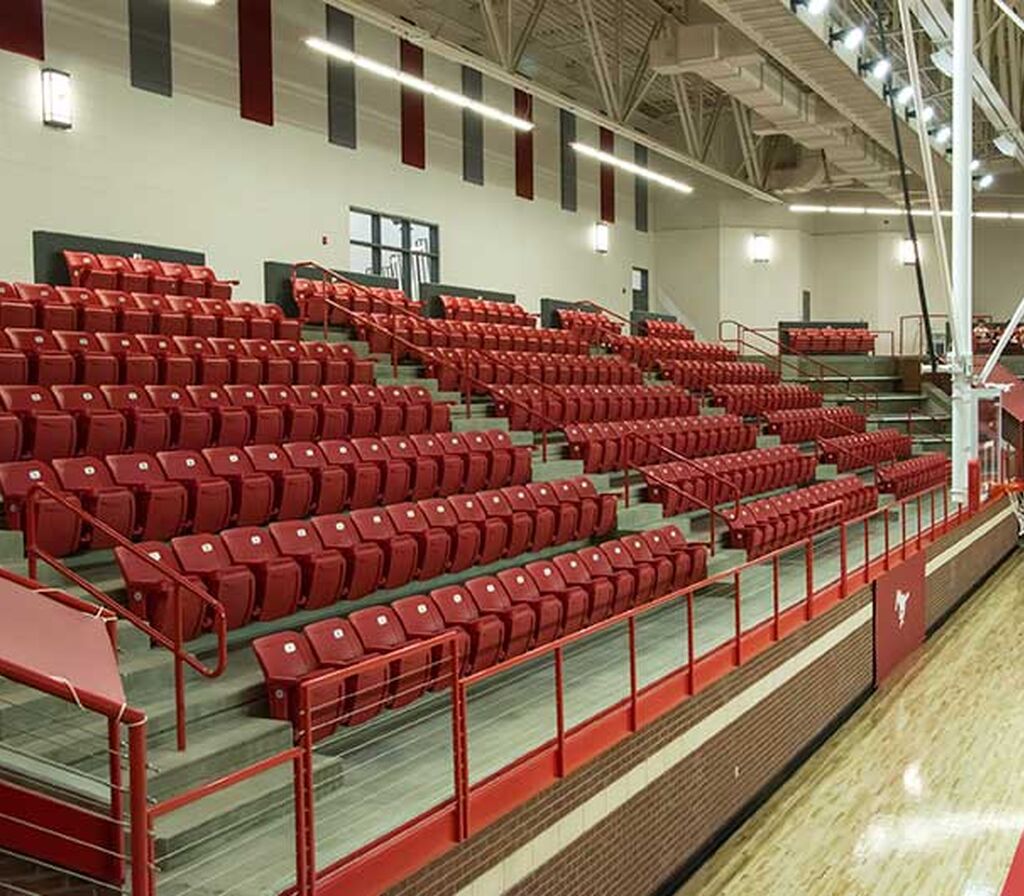 Denver City High School Gymnasium With Patriot Arena Chairs And 