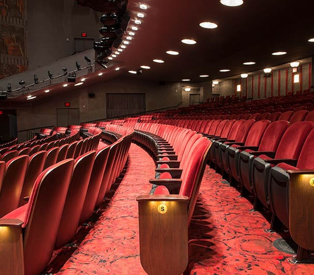 Minskoff theatre fixed audience seating by Irwin Seating with model 17