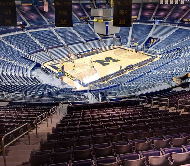 University of Michigan Crisler Center with Irwin Seating Model 4.12.20