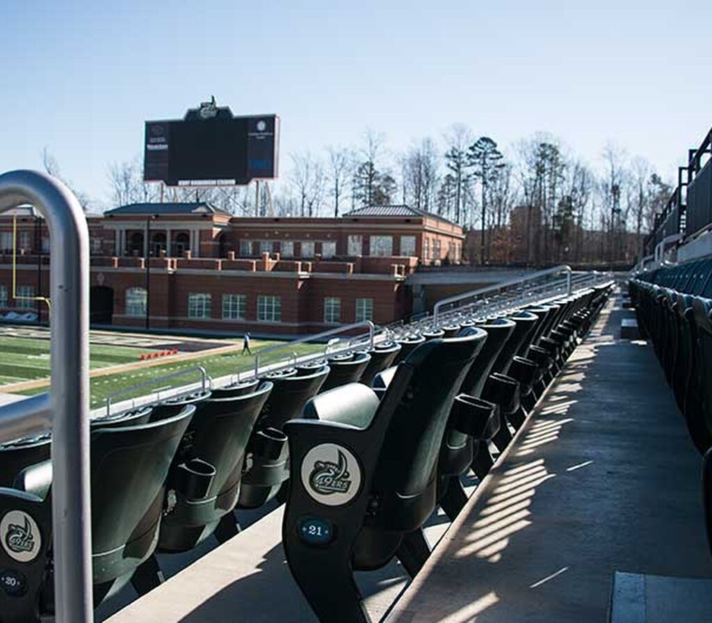 UNCC Jerry Richardson Stadium with Irwin Seating models 130.45.35.35